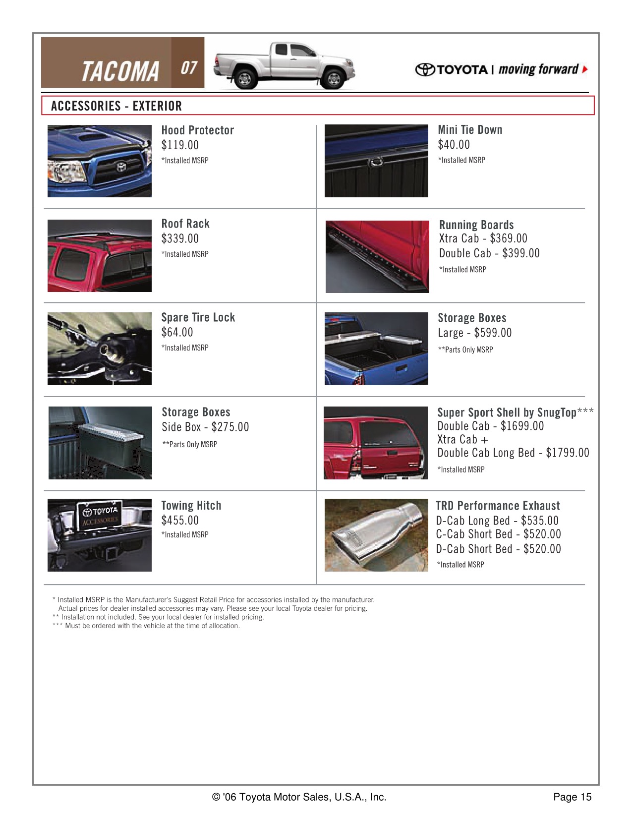 2007 Toyota Tacoma 4x2 Brochure Page 12